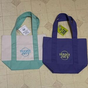 NWT. Trader Joe’s Mini Canvas Tote Bags.
